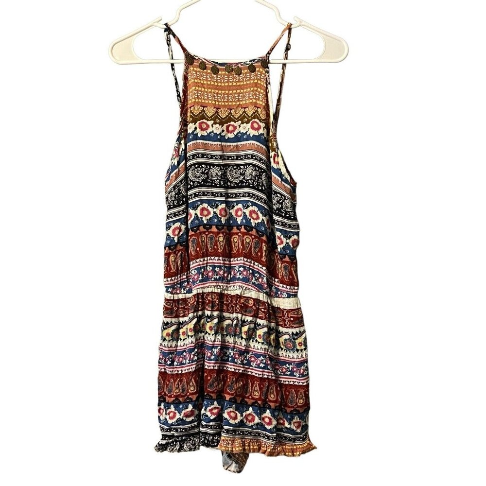 american eagle Size Small romper Spaghetti‎ Straps Colorful Boho Peasant Beach